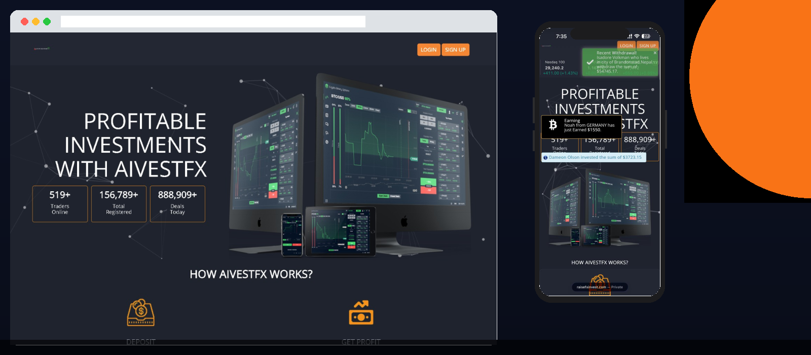 RaiseFX Invest — Trading Platform – Web Design by Larry Technologies